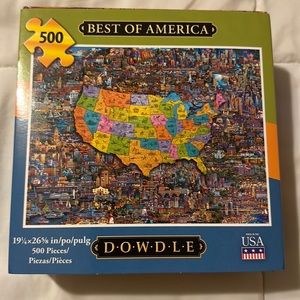 500 piece “Best of America” Dowdle puzzle. New. Never been opened or used.